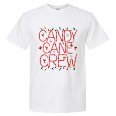 Candy Cane Crew Funny Christmas Candy Cane Lover Xmas Pajama Garment-Dyed Heavyweight T-Shirt