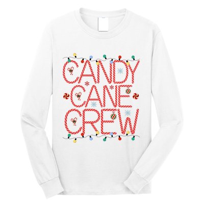 Candy Cane Crew Funny Christmas Candy Cane Lover Xmas Pajama Long Sleeve Shirt