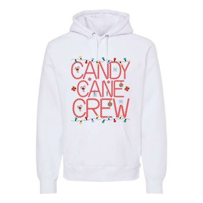 Candy Cane Crew Funny Christmas Candy Cane Lover Xmas Pajama Premium Hoodie