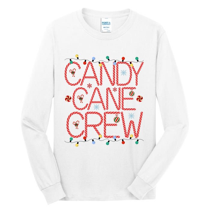 Candy Cane Crew Funny Christmas Candy Cane Lover Xmas Pajama Tall Long Sleeve T-Shirt