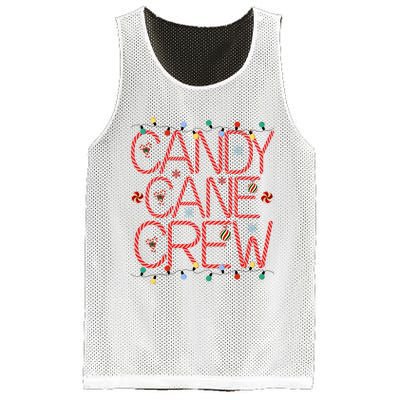 Candy Cane Crew Funny Christmas Candy Cane Lover Xmas Pajama Mesh Reversible Basketball Jersey Tank