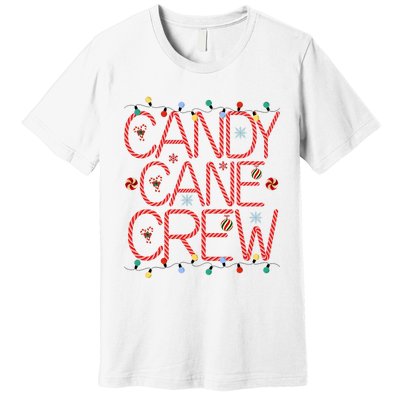 Candy Cane Crew Funny Christmas Candy Cane Lover Xmas Pajama Premium T-Shirt