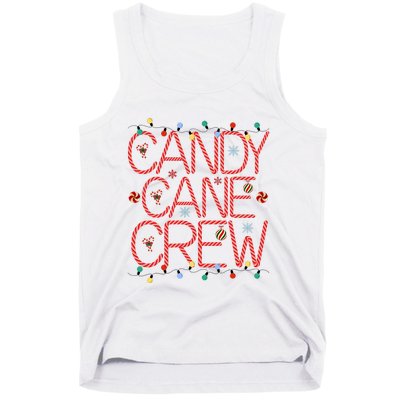 Candy Cane Crew Funny Christmas Candy Cane Lover Xmas Pajama Tank Top