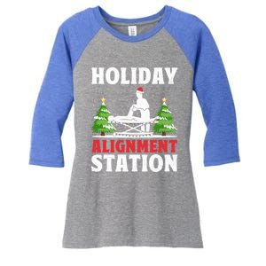 Christmas Chiropractor Chiropractic Profession Holiday Chiro Gift Women's Tri-Blend 3/4-Sleeve Raglan Shirt