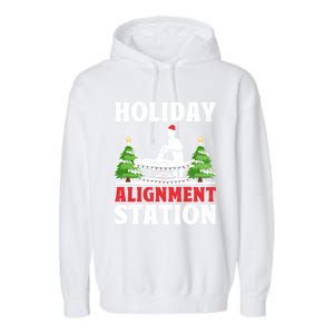 Christmas Chiropractor Chiropractic Profession Holiday Chiro Gift Garment-Dyed Fleece Hoodie