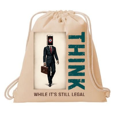 Conservative Cancel Culture Think While Its Still Legal Drawstring Bag