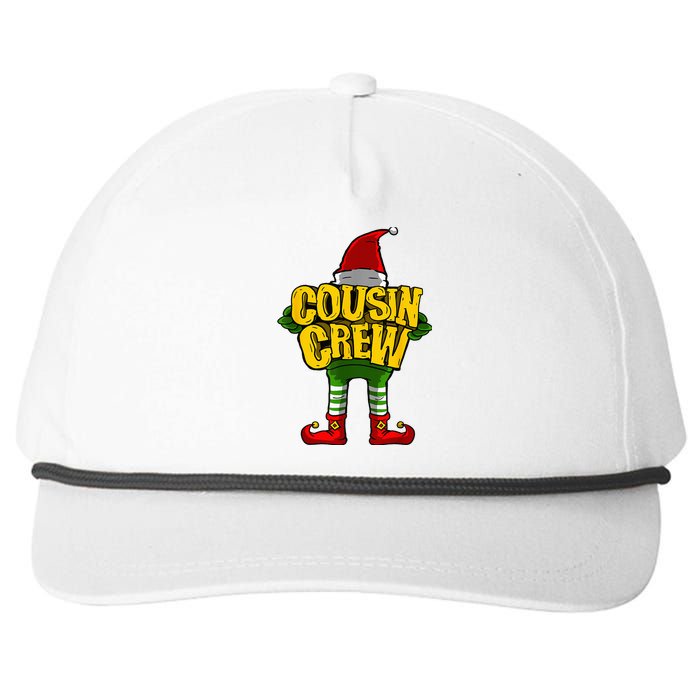 Cousin Crew Christmas Elf Matching Family Snapback Five-Panel Rope Hat