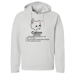 Cat Cation Cute Kitty Cation Performance Fleece Hoodie