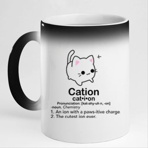 Cat Cation Cute Kitty Cation 11oz Black Color Changing Mug