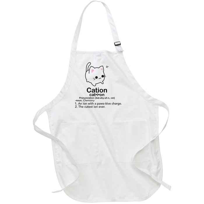 Cat Cation Cute Kitty Cation Full-Length Apron With Pockets