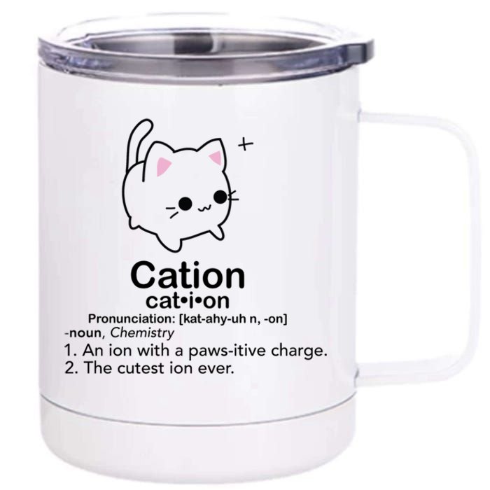 Cat Cation Cute Kitty Cation 12 oz Stainless Steel Tumbler Cup