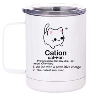 Cat Cation Cute Kitty Cation 12 oz Stainless Steel Tumbler Cup