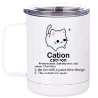 Cat Cation Cute Kitty Cation 12 oz Stainless Steel Tumbler Cup