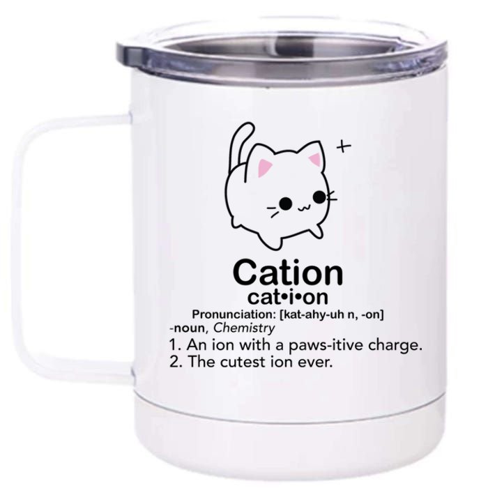 Cat Cation Cute Kitty Cation 12 oz Stainless Steel Tumbler Cup