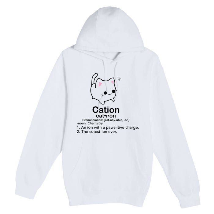 Cat Cation Cute Kitty Cation Premium Pullover Hoodie