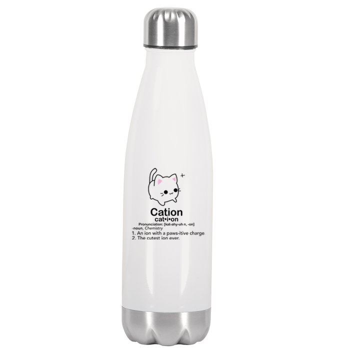 Cat Cation Cute Kitty Cation Stainless Steel Insulated Water Bottle