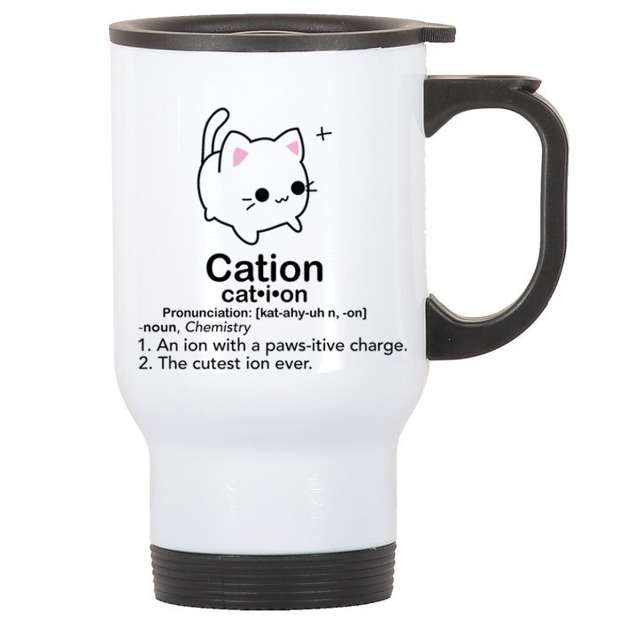 Cat Cation Cute Kitty Cation Stainless Steel Travel Mug