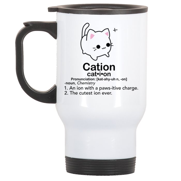 Cat Cation Cute Kitty Cation Stainless Steel Travel Mug