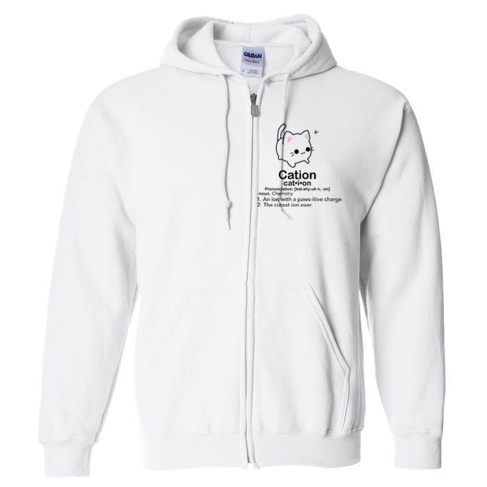 Cat Cation Cute Kitty Cation Full Zip Hoodie