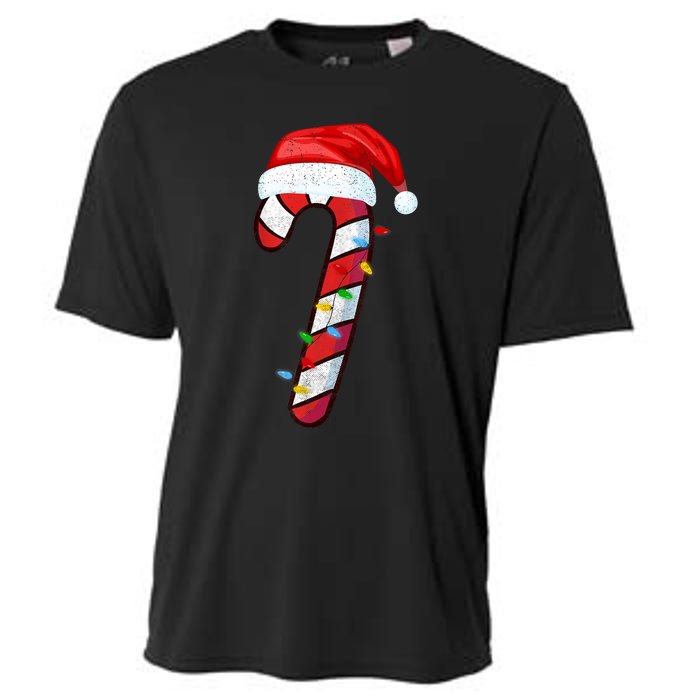 Candy Cane Crew Vintage Christmas Lights Family Matching Cooling Performance Crew T-Shirt