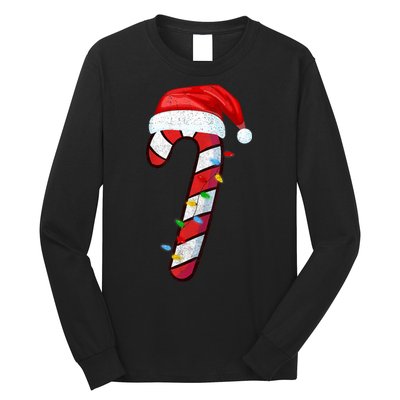 Candy Cane Crew Vintage Christmas Lights Family Matching Long Sleeve Shirt