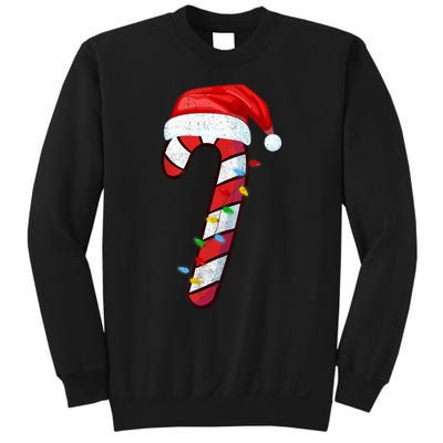 Candy Cane Crew Vintage Christmas Lights Family Matching Sweatshirt