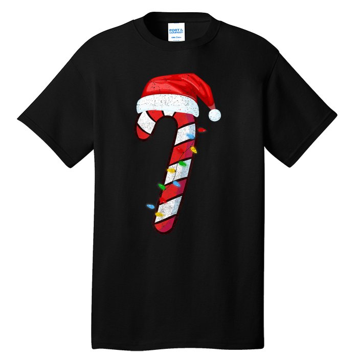 Candy Cane Crew Vintage Christmas Lights Family Matching Tall T-Shirt