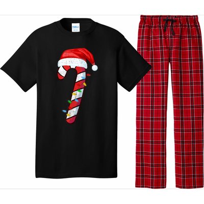 Candy Cane Crew Vintage Christmas Lights Family Matching Pajama Set