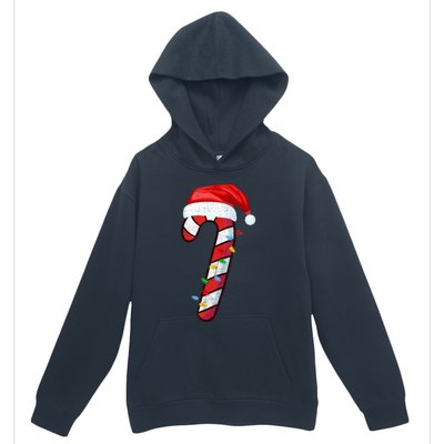 Candy Cane Crew Vintage Christmas Lights Family Matching Urban Pullover Hoodie