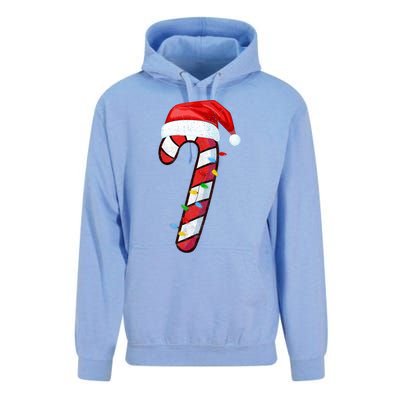 Candy Cane Crew Vintage Christmas Lights Family Matching Unisex Surf Hoodie