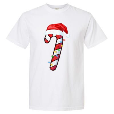 Candy Cane Crew Vintage Christmas Lights Family Matching Garment-Dyed Heavyweight T-Shirt