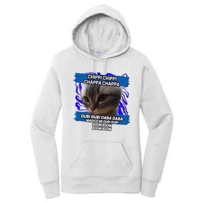 Chippi Chippi Chappa Chappa Dancing Cat Meme Women's Pullover Hoodie