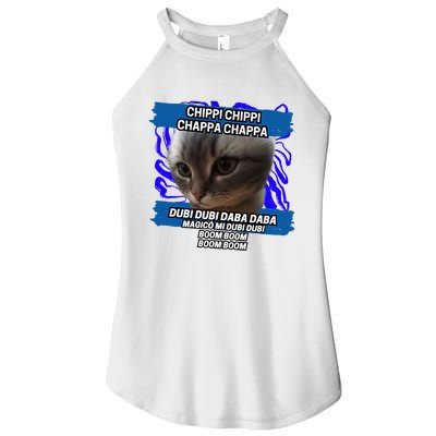 Chippi Chippi Chappa Chappa Dancing Cat Meme Women’s Perfect Tri Rocker Tank