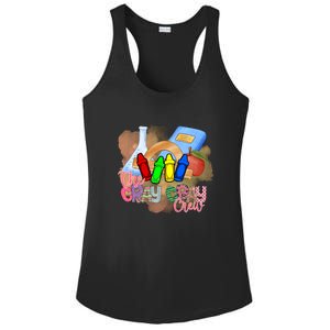 Cray Colors Child Art FunnyCrayon Crew Teacher Student 100 Days Of School Ladies PosiCharge Competitor Racerback Tank