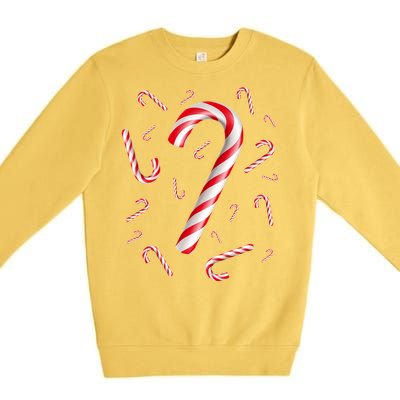 Christmas Candy Cane Mash Up Premium Crewneck Sweatshirt