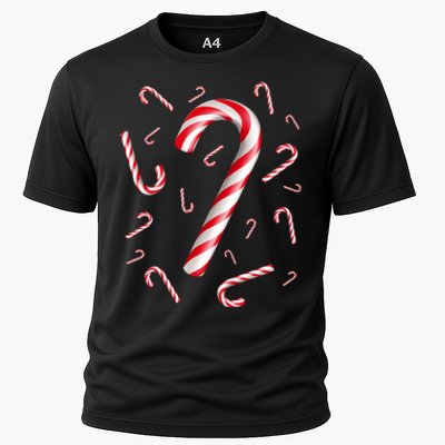 Christmas Candy Cane Mash Up Cooling Performance Crew T-Shirt