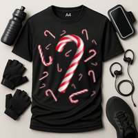 Christmas Candy Cane Mash Up Cooling Performance Crew T-Shirt