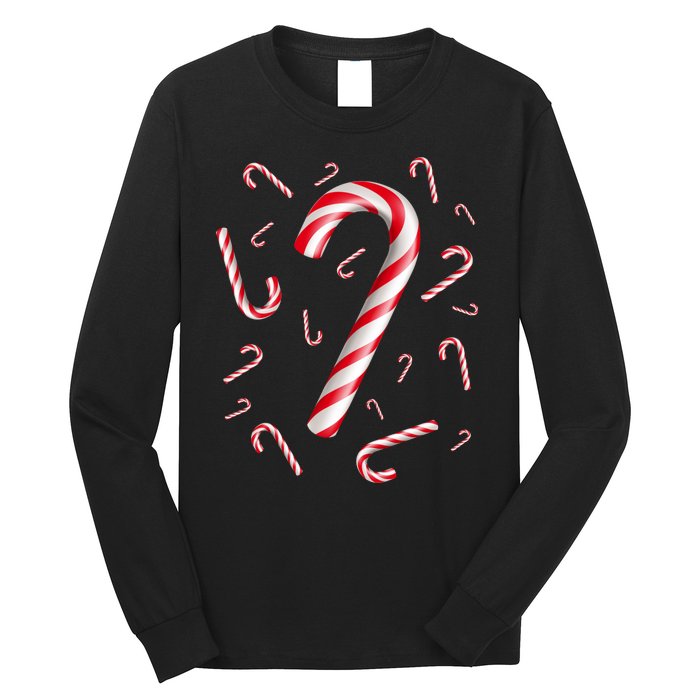 Christmas Candy Cane Mash Up Long Sleeve Shirt