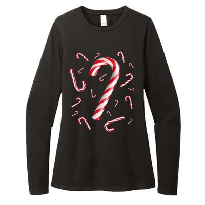 Christmas Candy Cane Mash Up Womens CVC Long Sleeve Shirt