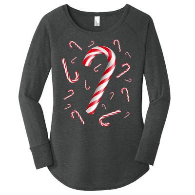 Christmas Candy Cane Mash Up Women's Perfect Tri Tunic Long Sleeve Shirt