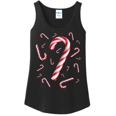 Christmas Candy Cane Mash Up Ladies Essential Tank