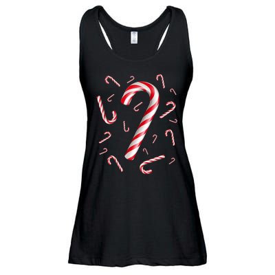 Christmas Candy Cane Mash Up Ladies Essential Flowy Tank