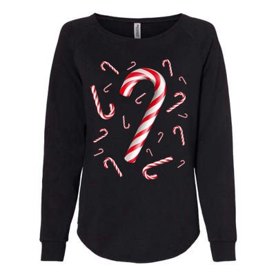 Christmas Candy Cane Mash Up Womens California Wash Sweatshirt