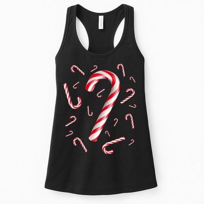 Christmas Candy Cane Mash Up Womens Tank Top