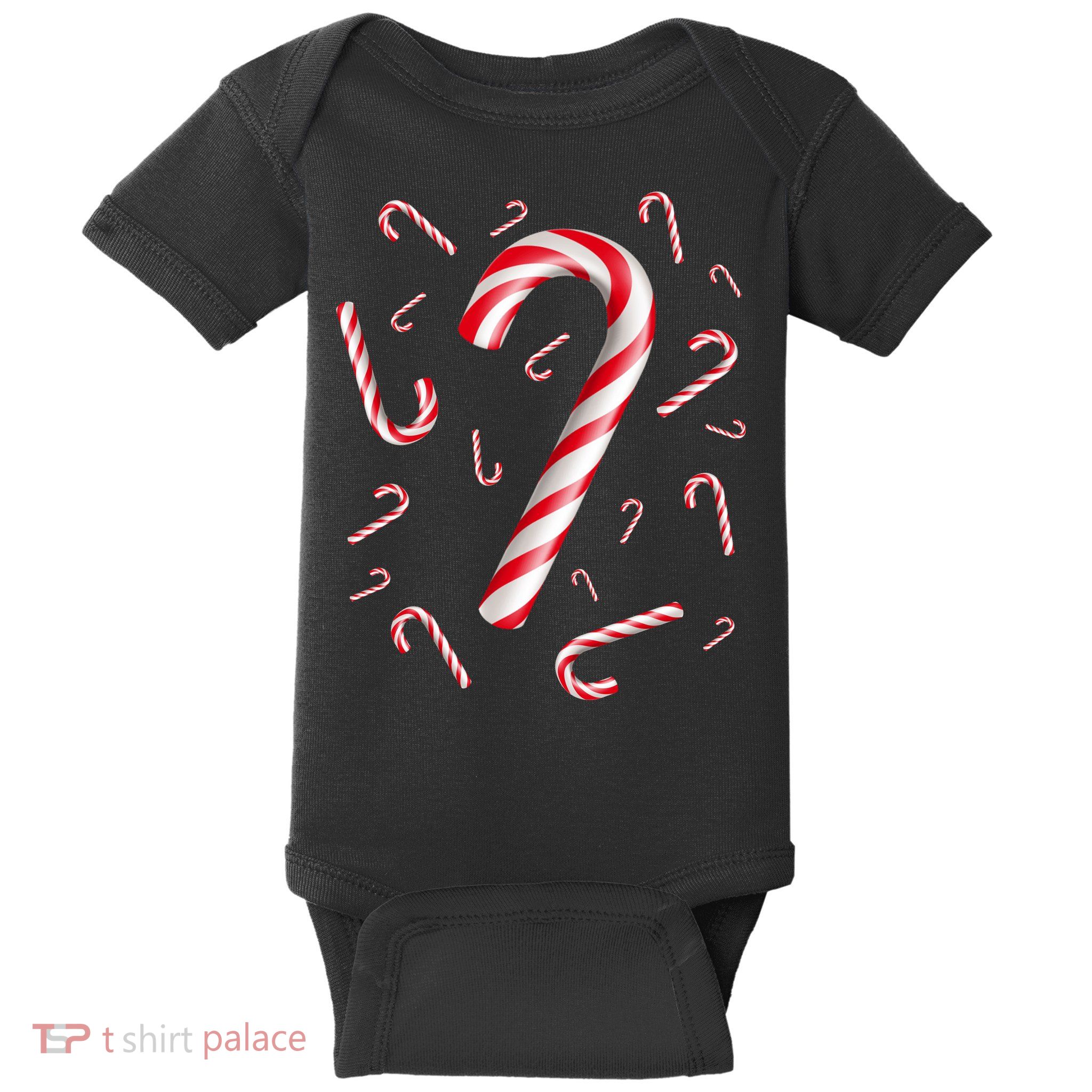 Christmas Candy Cane Mash Up Baby Bodysuit