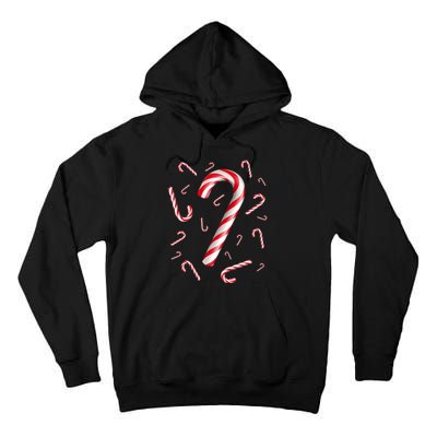 Christmas Candy Cane Mash Up Tall Hoodie