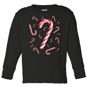 Christmas Candy Cane Mash Up Toddler Long Sleeve Shirt