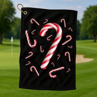 Christmas Candy Cane Mash Up Golf Towel