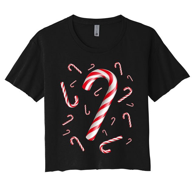Christmas Candy Cane Mash Up Crop Top