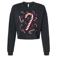 Christmas Candy Cane Mash Up Cropped Pullover Crew